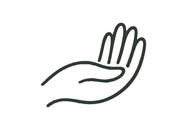 eine Hand vor schwarzem Hintergrund